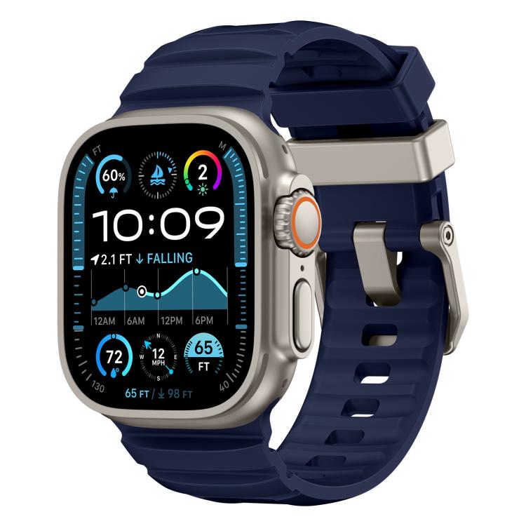 Rock-Peak Silicone Watch Band, For Apple Watch 46mm / 49mm / 45mm / 44mm