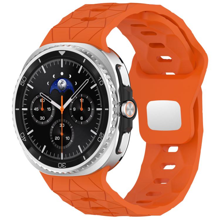 Football Texture Reverse Steel Buckle Silicone Watch Band, For Samsung Galaxy Watch8 / Watch8 Classic