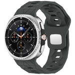 Football Texture Reverse Steel Buckle Silicone Watch Band, For Samsung Galaxy Watch8 / Watch8 Classic