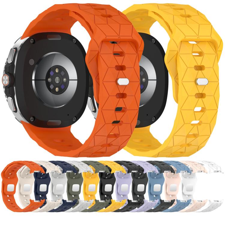 Football Texture Reverse Steel Buckle Silicone Watch Band, For Samsung Galaxy Watch8 / Watch8 Classic