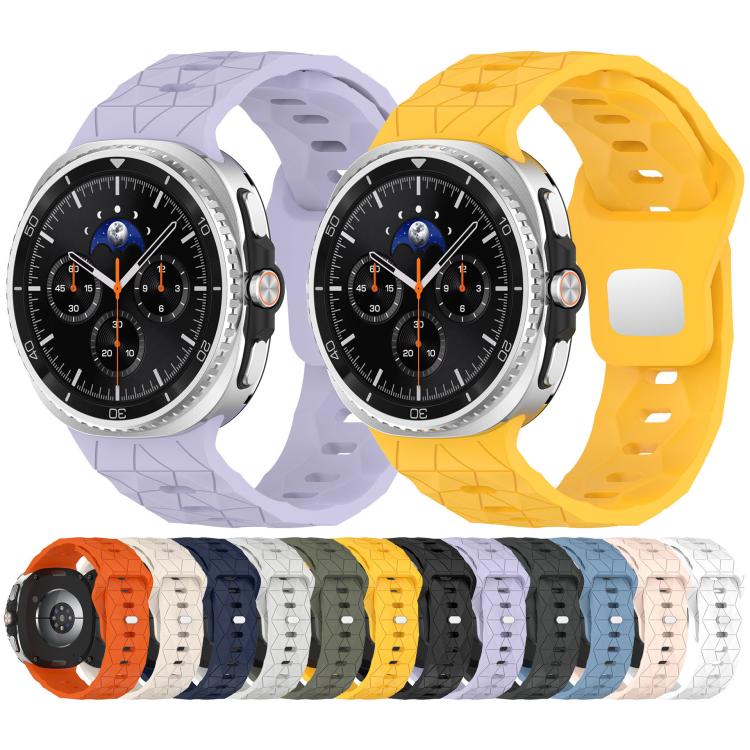 Football Texture Reverse Steel Buckle Silicone Watch Band, For Samsung Galaxy Watch8 / Watch8 Classic