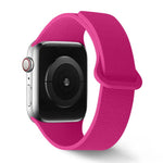 Lychee Pattern Magnetic Loop Silicone Watch Band, For Apple Watch 46mm / 49mm / 45mm / 44mm, For Apple Watch 42mm / 41mm / 40mm / 38mm