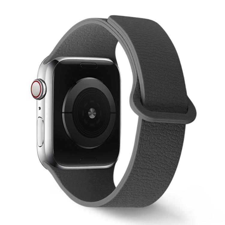 Lychee Pattern Magnetic Loop Silicone Watch Band, For Apple Watch 46mm / 49mm / 45mm / 44mm, For Apple Watch 42mm / 41mm / 40mm / 38mm