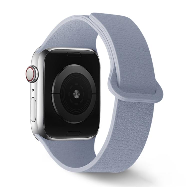 Lychee Pattern Magnetic Loop Silicone Watch Band, For Apple Watch 46mm / 49mm / 45mm / 44mm, For Apple Watch 42mm / 41mm / 40mm / 38mm