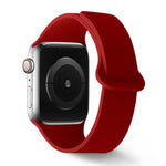 Lychee Pattern Magnetic Loop Silicone Watch Band, For Apple Watch 46mm / 49mm / 45mm / 44mm, For Apple Watch 42mm / 41mm / 40mm / 38mm