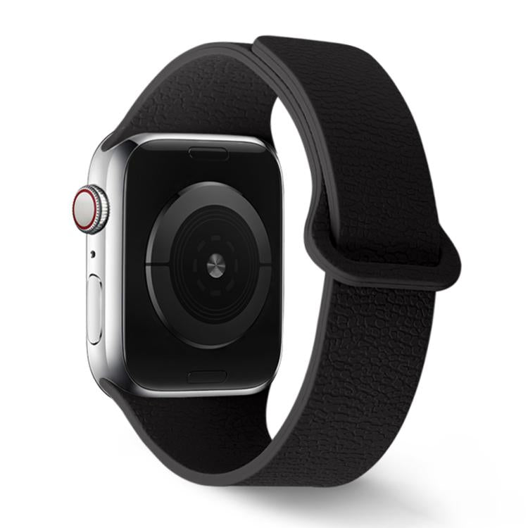 Lychee Pattern Magnetic Loop Silicone Watch Band, For Apple Watch 46mm / 49mm / 45mm / 44mm, For Apple Watch 42mm / 41mm / 40mm / 38mm