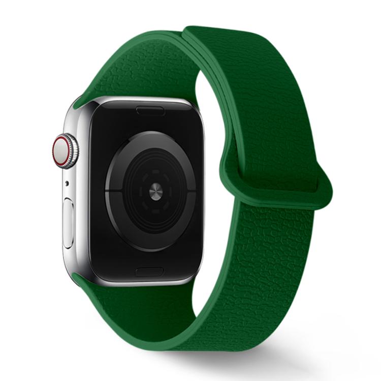 Lychee Pattern Magnetic Loop Silicone Watch Band, For Apple Watch 46mm / 49mm / 45mm / 44mm, For Apple Watch 42mm / 41mm / 40mm / 38mm