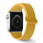 Lychee Pattern Magnetic Loop Silicone Watch Band, For Apple Watch 46mm / 49mm / 45mm / 44mm, For Apple Watch 42mm / 41mm / 40mm / 38mm