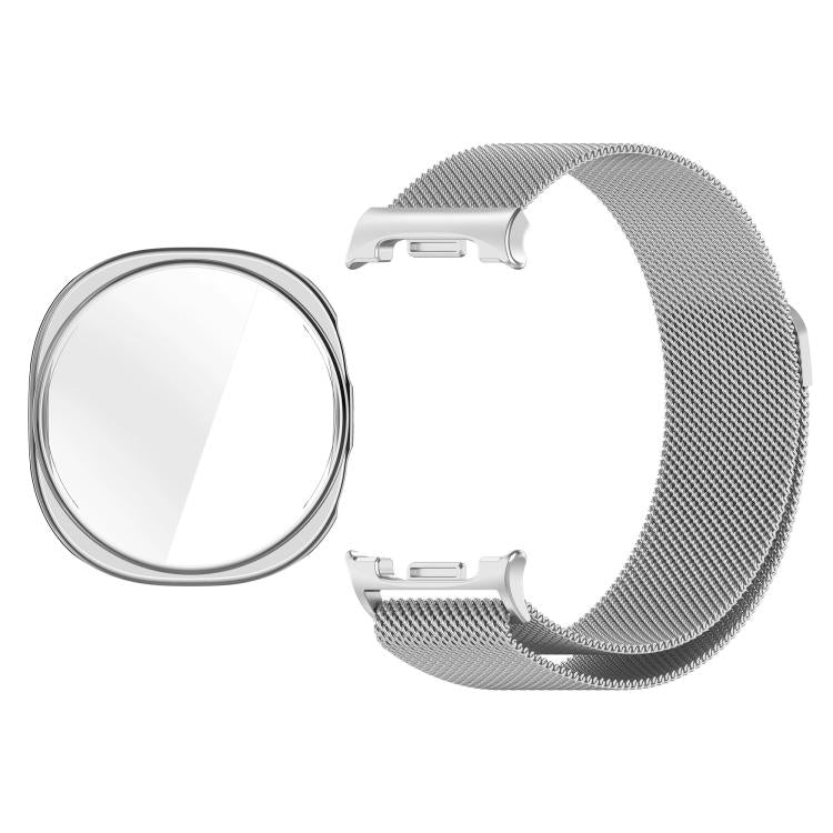 Full Coverage TPU Protective Cover Milanese Magnetic Metal Watch Band, For Samsung Galaxy Watch8 44mm, For Samsung Galaxy Watch8 40mm