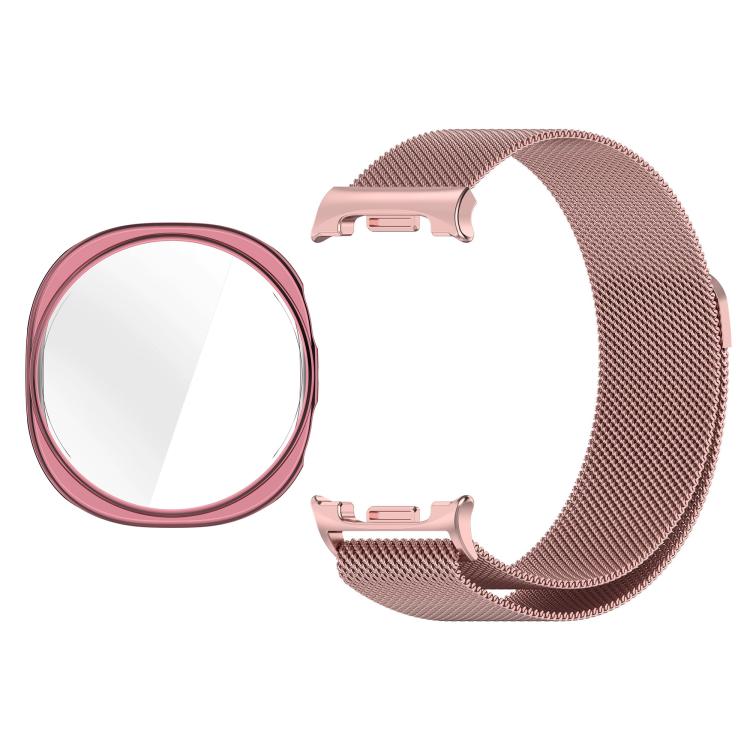 Full Coverage TPU Protective Cover Milanese Magnetic Metal Watch Band, For Samsung Galaxy Watch8 44mm, For Samsung Galaxy Watch8 40mm