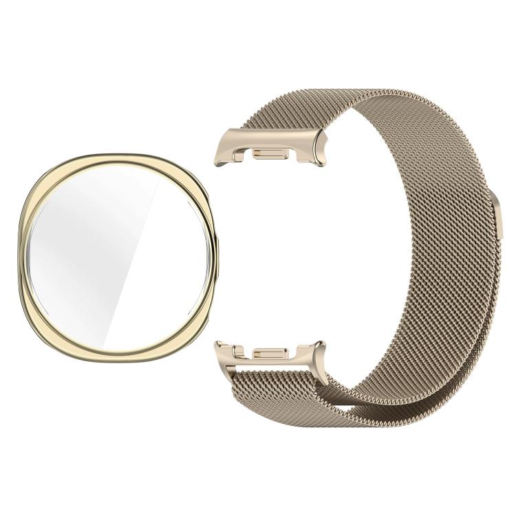 Full Coverage TPU Protective Cover Milanese Magnetic Metal Watch Band, For Samsung Galaxy Watch8 44mm, For Samsung Galaxy Watch8 40mm