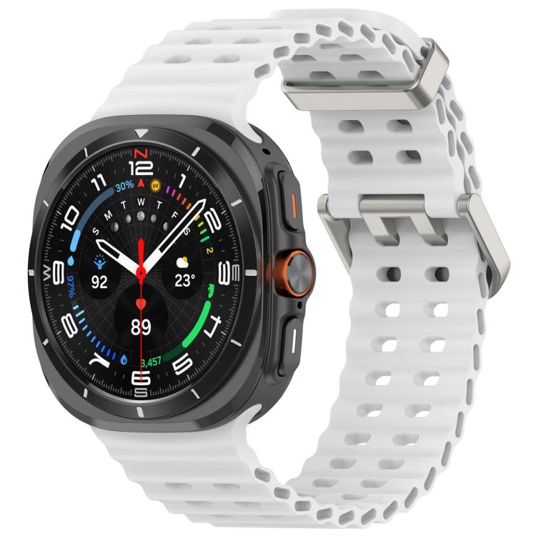 Silicone Watch Cover Marine Dual Buckle Silicone Watch Band, For Samsung Galaxy Watch 47mm / Ultra 2025