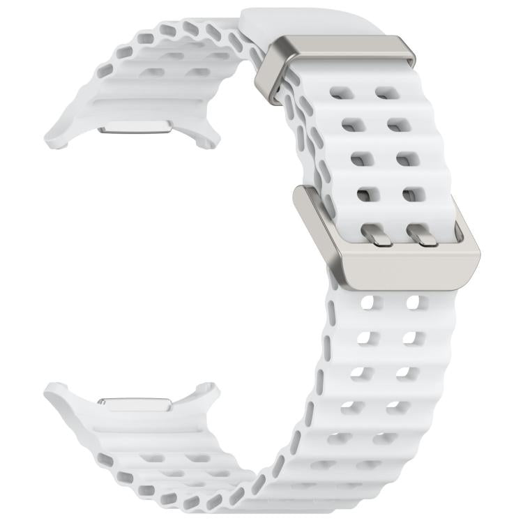 Silicone Watch Cover Marine Dual Buckle Silicone Watch Band, For Samsung Galaxy Watch 47mm / Ultra 2025