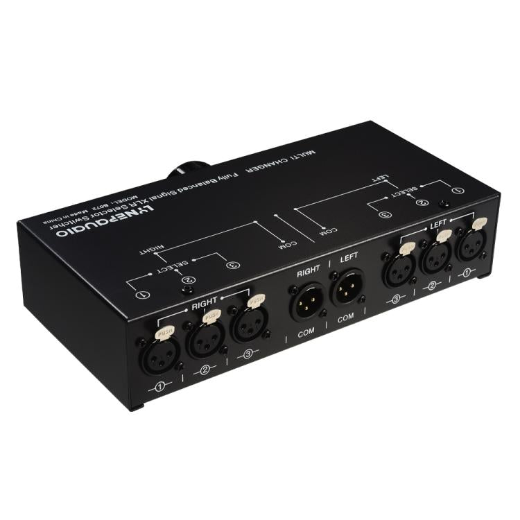 B072 3 Input 1 Output Fully Balanced Signal Selector 3-Channel Balanced Line Selector, No Need For External Power Supply Lossless Switching, B072