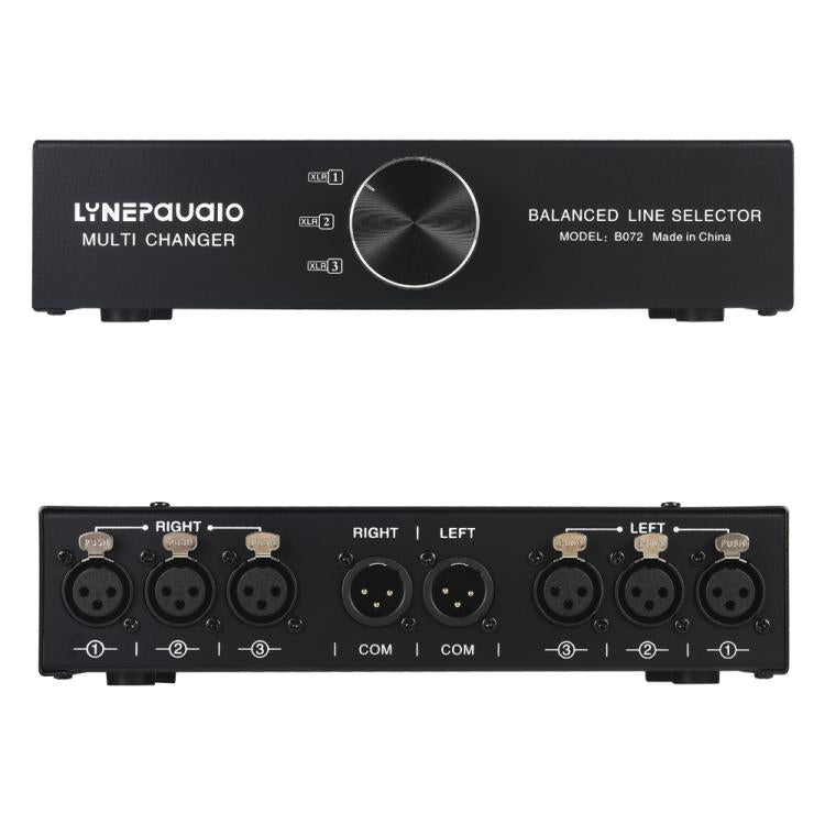 B072 3 Input 1 Output Fully Balanced Signal Selector 3-Channel Balanced Line Selector, No Need For External Power Supply Lossless Switching, B072