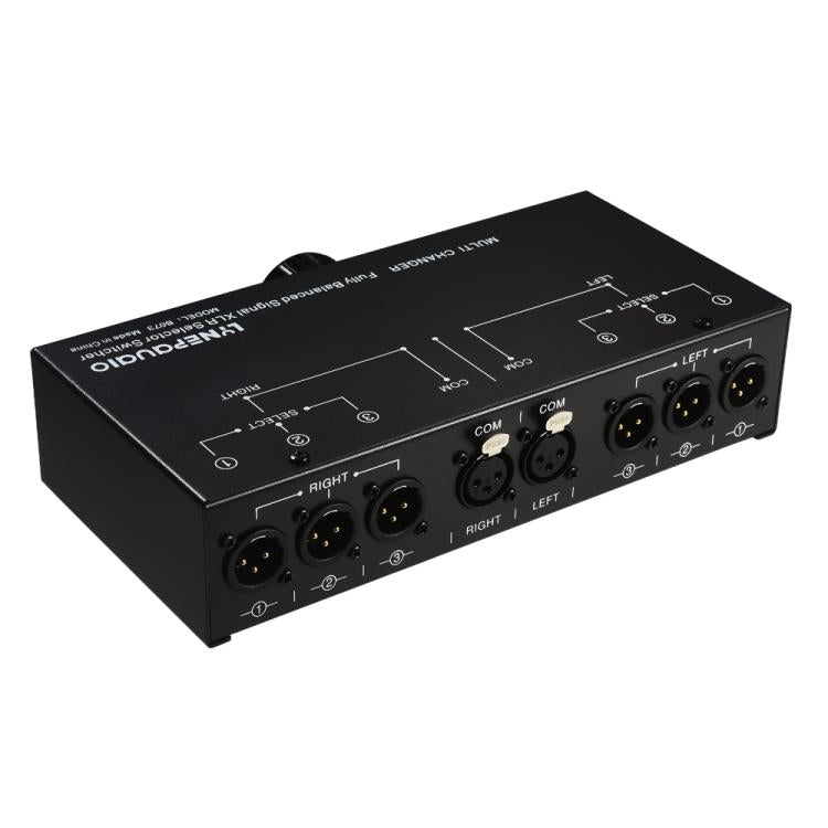 B073 1 Input 3 Output Fully Balanced Signal Selector 3-Channel Balanced Line Selector, No Need For External Power Supply Lossless Switching, B073