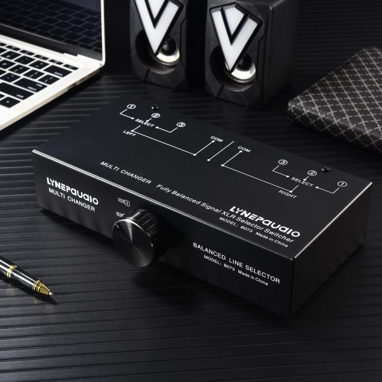 B073 1 Input 3 Output Fully Balanced Signal Selector 3-Channel Balanced Line Selector, No Need For External Power Supply Lossless Switching, B073