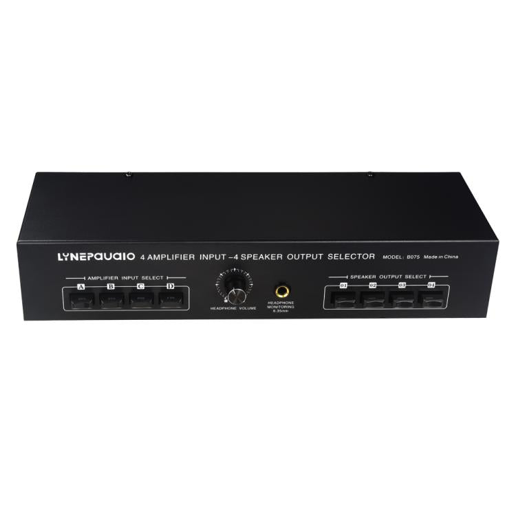 B075 4 Input 4 Ooutput Power Amplifier Speaker Selector Switcher,  300W Sound Quality Per Channel No Loss, B075