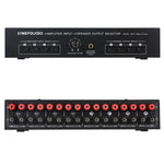 B075 4 Input 4 Ooutput Power Amplifier Speaker Selector Switcher,  300W Sound Quality Per Channel No Loss, B075