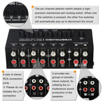 B080 6 Input 2 Output Audio Signal Selector Audio Switcher, 2-Channel Synchronous Output RCA Interface, B080