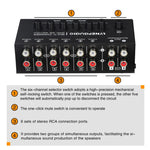 B080 6 Input 2 Output Audio Signal Selector Audio Switcher, 2-Channel Synchronous Output RCA Interface, B080