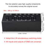 B080 6 Input 2 Output Audio Signal Selector Audio Switcher, 2-Channel Synchronous Output RCA Interface, B080