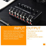 B080 6 Input 2 Output Audio Signal Selector Audio Switcher, 2-Channel Synchronous Output RCA Interface, B080