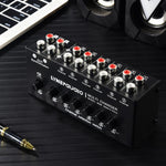B080 6 Input 2 Output Audio Signal Selector Audio Switcher, 2-Channel Synchronous Output RCA Interface, B080