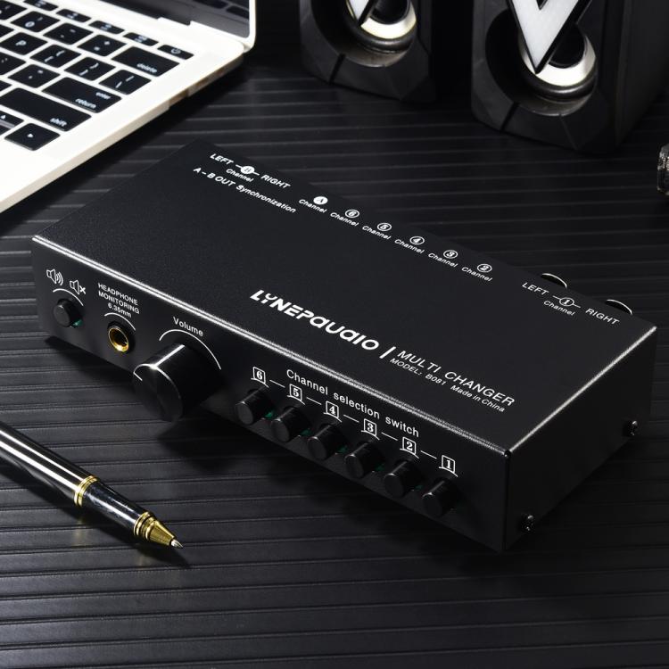 B081 6 Input 3 Outupt Audio Signal Selector Switcher Multi-channel Switcher, Fully Balanced Passive Front Active Speaker Volume Controller RCA Selector, B081