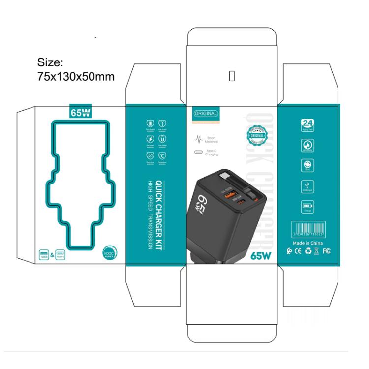 كابل قابل للسحب 3 في 1 بطول 70 سم Type-C، شاحن هاتف USB PD3.0، QC3.0، قابس الولايات المتحدة