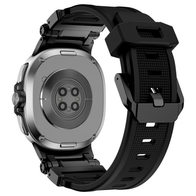 Explorer Metal Connector Silicone Watch Band, For Samsung Galaxy Watch8 / Watch8 Classic