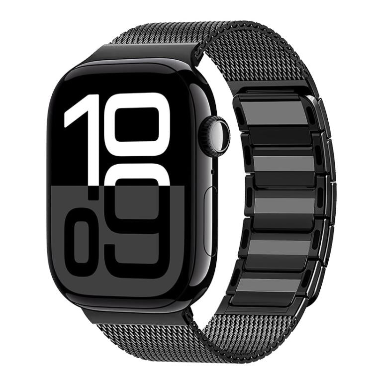Magnetic Woven I-Shaped Stainless Steel Watch Band, For Apple Watch 46mm / 49mm / 45mm / 44mm, For Apple Watch 42mm / 41mm / 40mm / 38mm
