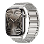 Magnetic Woven I-Shaped Stainless Steel Watch Band, For Apple Watch 46mm / 49mm / 45mm / 44mm, For Apple Watch 42mm / 41mm / 40mm / 38mm