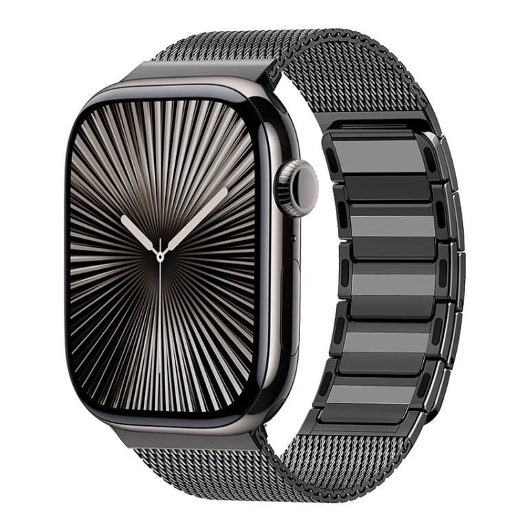 Magnetic Woven I-Shaped Stainless Steel Watch Band, For Apple Watch 46mm / 49mm / 45mm / 44mm, For Apple Watch 42mm / 41mm / 40mm / 38mm