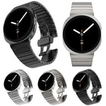 One Beads Butterfly Buckle Stainless Steel Watch Band, For Samsung Galaxy Watch8 / Watch8 Classic