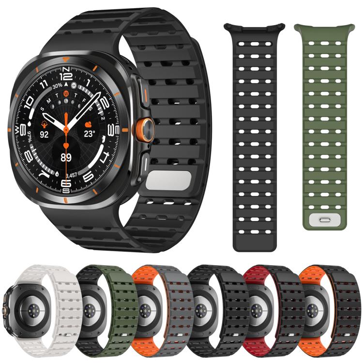 Breathable Silicone Magnetic Watch Band, For Samsung Galaxy Watch Ultra 47mm / Ultra 2025
