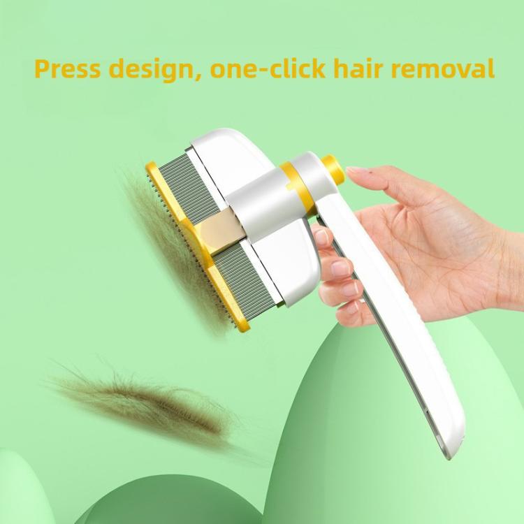 Pet Hair Removal Tool One Touch Rotating Fine Tooth Comb