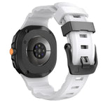 Black Buckle Sports Silicone Watch Band, For Samsung Galaxy Watch8 / Watch8 Classic