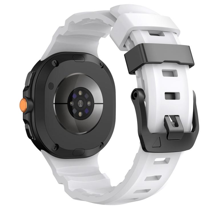 Black Buckle Sports Silicone Watch Band, For Samsung Galaxy Watch8 / Watch8 Classic