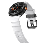 Black Buckle Sports Silicone Watch Band, For Samsung Galaxy Watch8 / Watch8 Classic