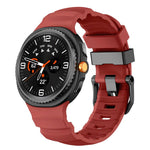 Black Buckle Sports Silicone Watch Band, For Samsung Galaxy Watch8 / Watch8 Classic