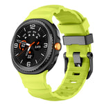 Black Buckle Sports Silicone Watch Band, For Samsung Galaxy Watch8 / Watch8 Classic