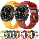 Black Buckle Sports Silicone Watch Band, For Samsung Galaxy Watch8 / Watch8 Classic
