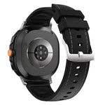 Silicone Hybrid Leather Skin Watch Band, For Samsung Galaxy Watch8 / Watch8 Classic