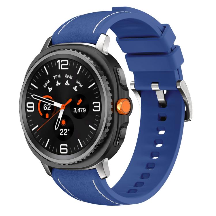 Silicone Hybrid Leather Skin Watch Band, For Samsung Galaxy Watch8 / Watch8 Classic