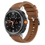 Silicone Hybrid Leather Skin Watch Band, For Samsung Galaxy Watch8 / Watch8 Classic