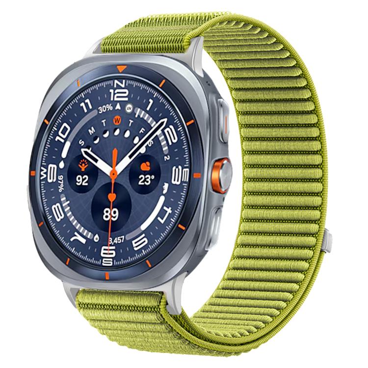 Woven Nylon Hook And Loop Fastener Metal Interface Watch Band, For Samsung Galaxy Watch Ultra 47mm / Ultra 2025