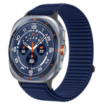 Woven Nylon Hook And Loop Fastener Metal Interface Watch Band, For Samsung Galaxy Watch Ultra 47mm / Ultra 2025