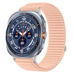 Woven Nylon Hook And Loop Fastener Metal Interface Watch Band, For Samsung Galaxy Watch Ultra 47mm / Ultra 2025