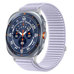 Woven Nylon Hook And Loop Fastener Metal Interface Watch Band, For Samsung Galaxy Watch Ultra 47mm / Ultra 2025